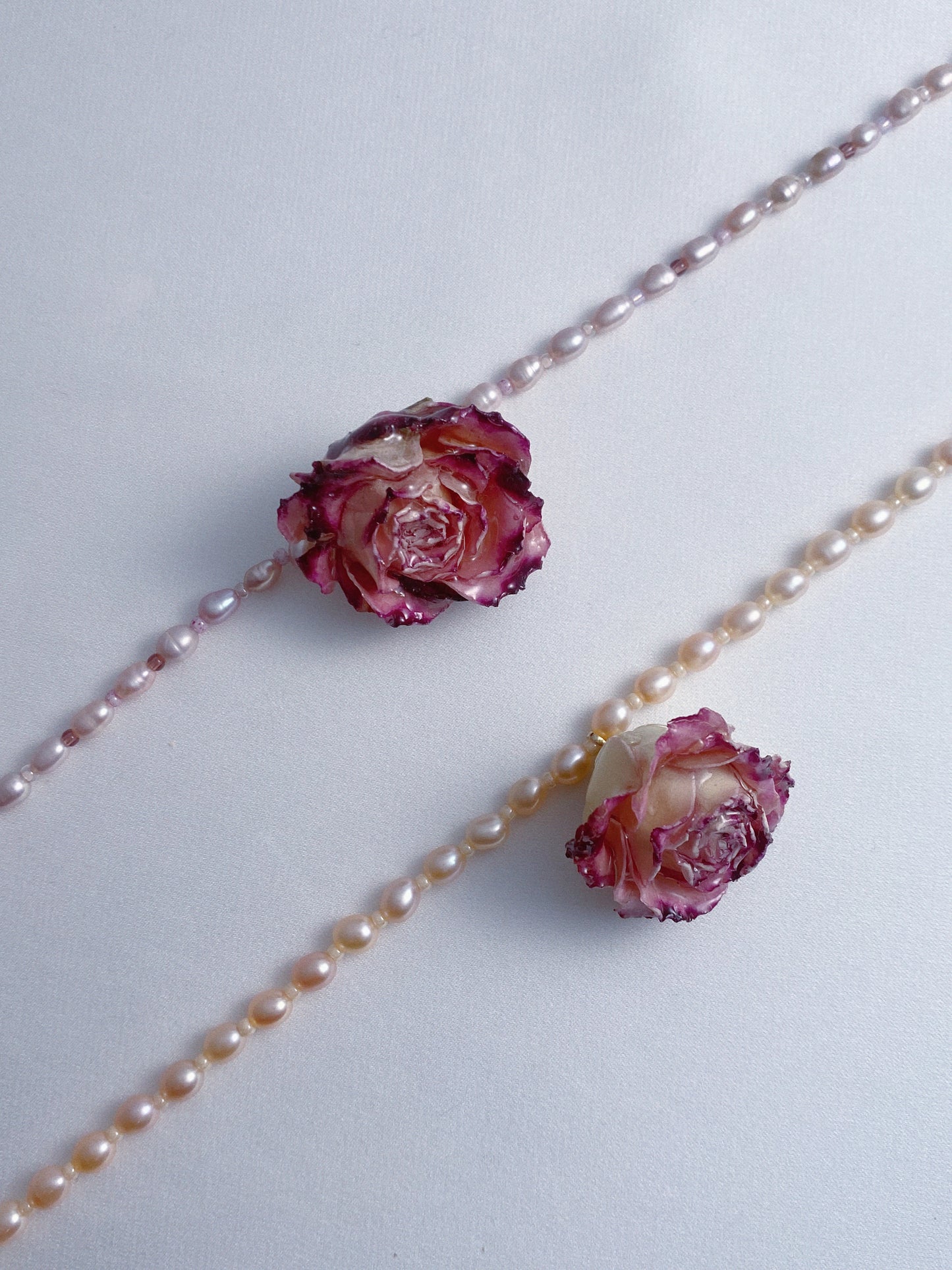 Romantic Blooming Rose Pearl Necklace