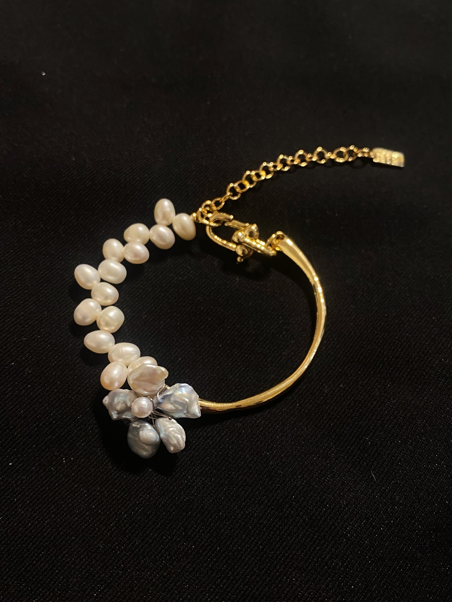 ✲SALE✲ Keshi Pearl Flower Rice Pearl Bangle №30