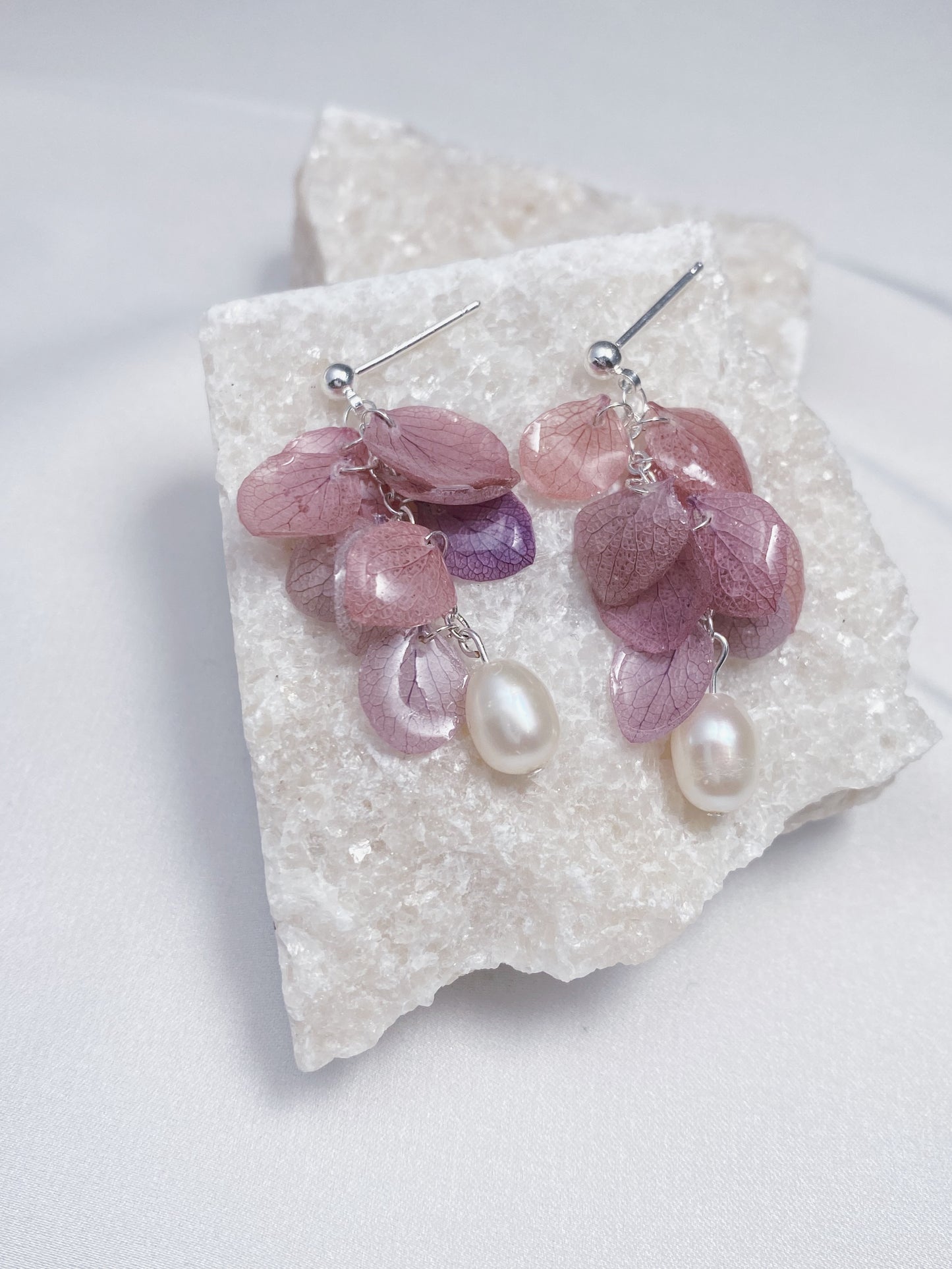 Petals of Elegance Hydrangea Earrings