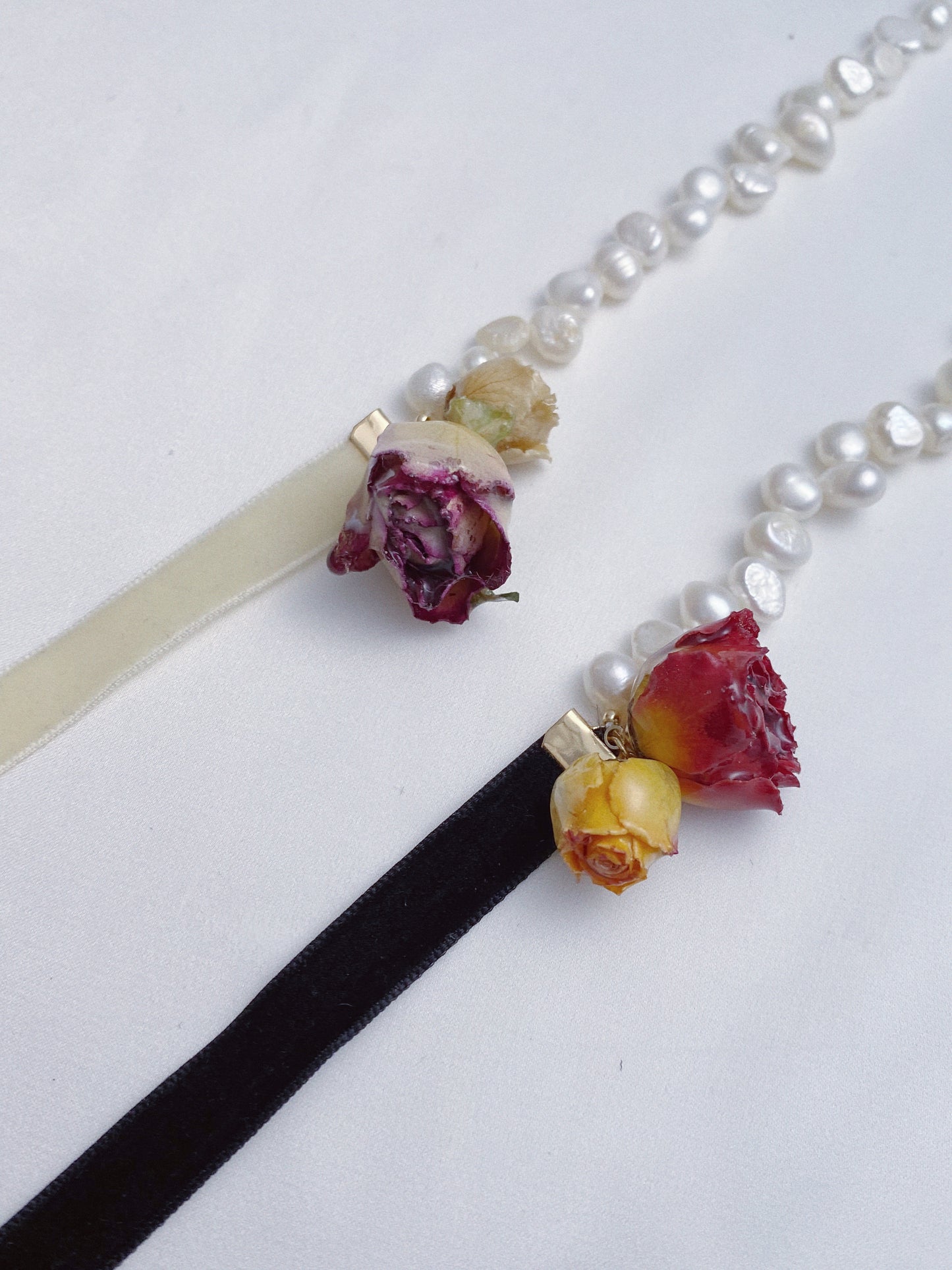 Isabella Roses Pearl Bow Necklace