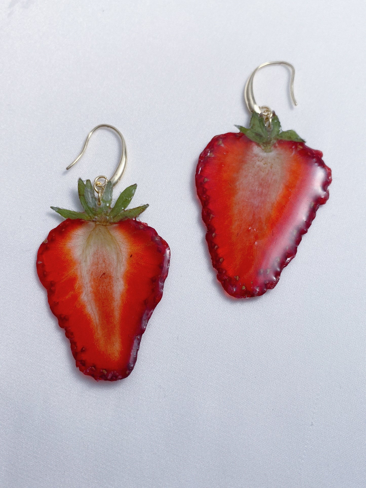 Real Strawberry Drop Earrings