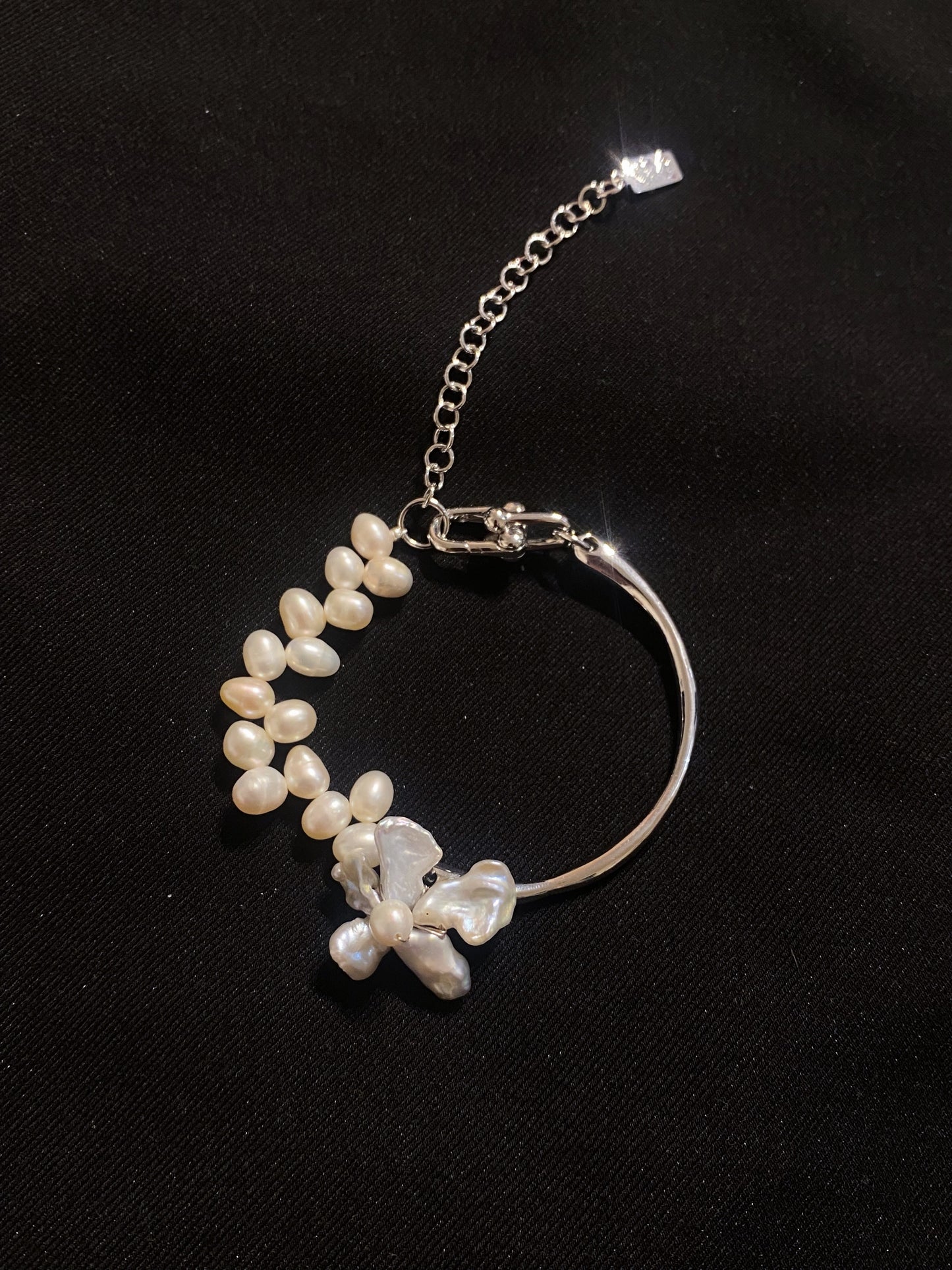 ✲SALE✲ Keshi Pearl Flower Rice Pearl Bangle №30