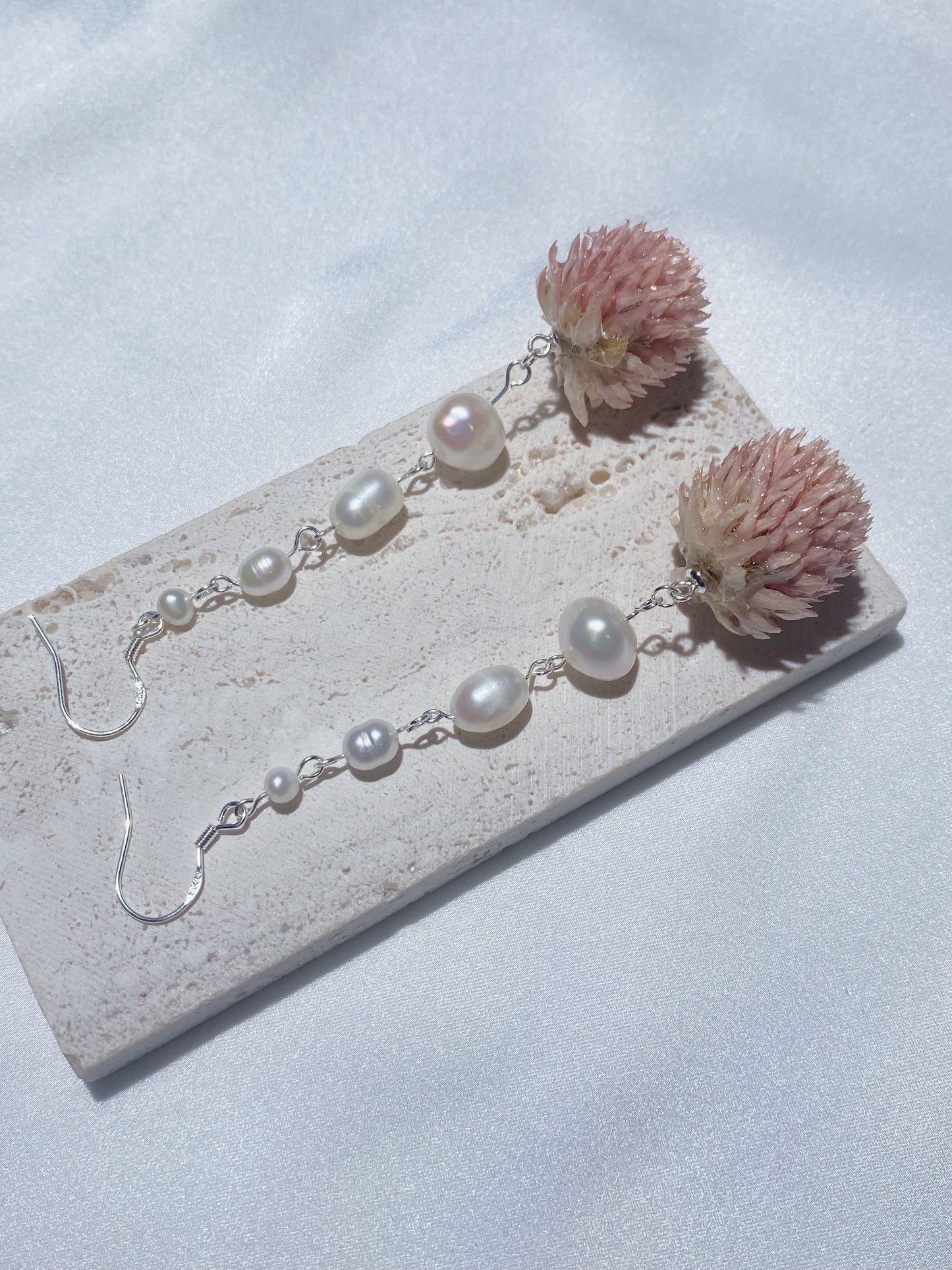 Button Bloom Elegance Pearls Dangle