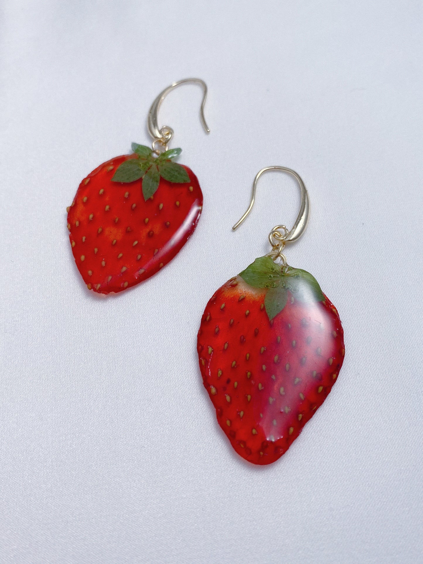 Real Strawberry Drop Earrings