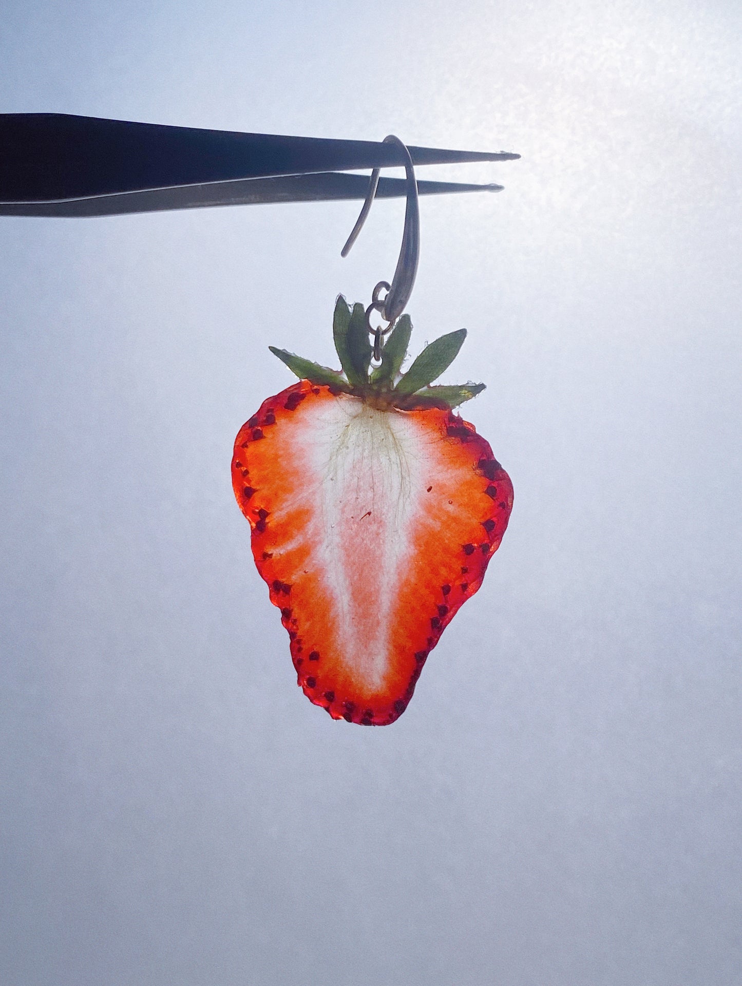 Real Strawberry Drop Earrings