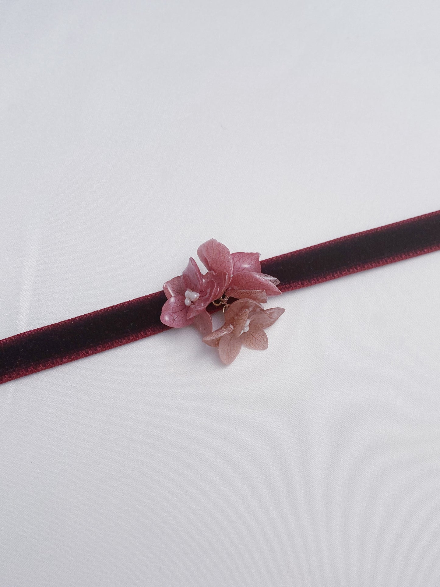 Burgundy Hydrangeas Ball Choker