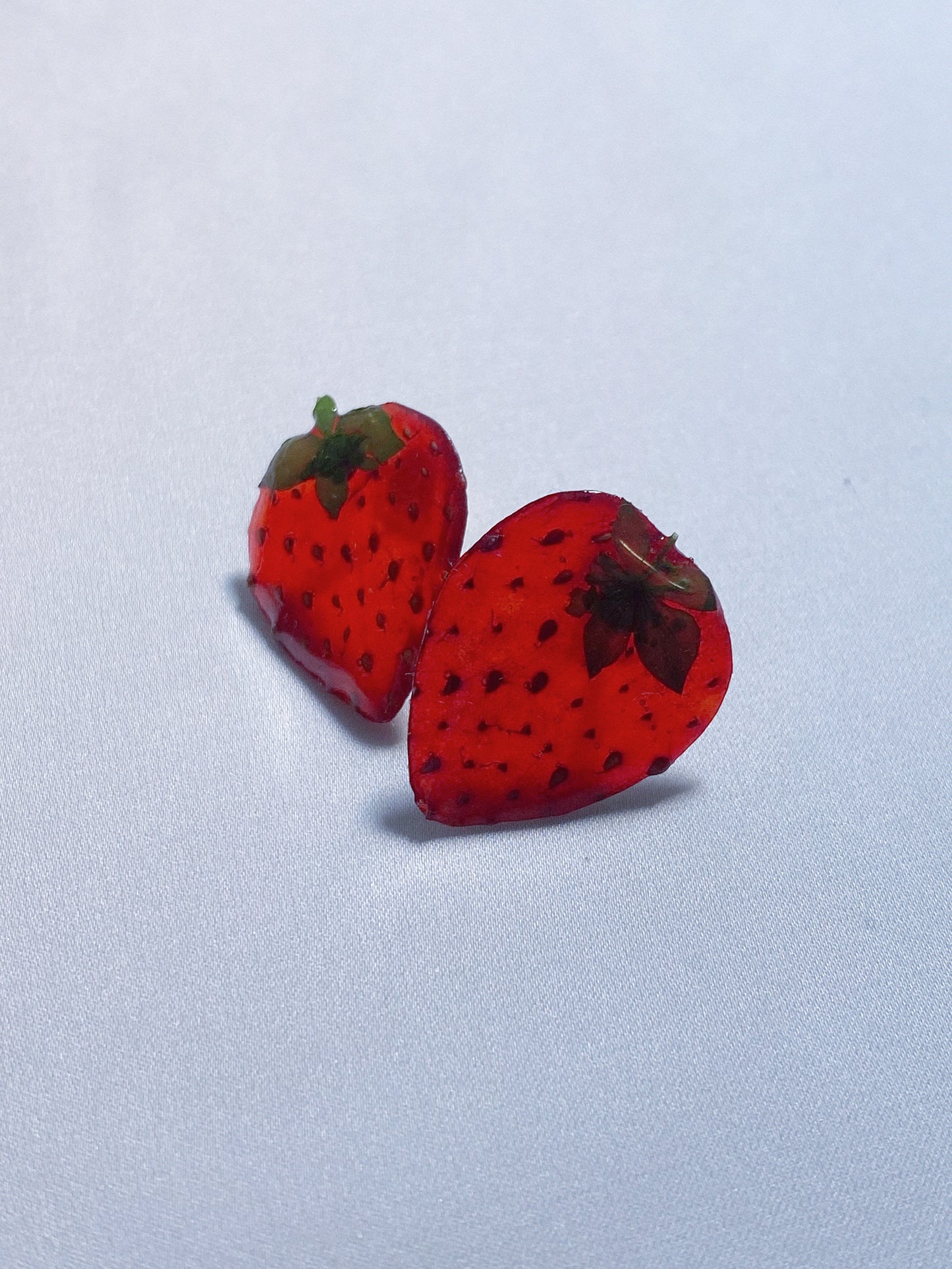 Real Strawberry Stud Earrings