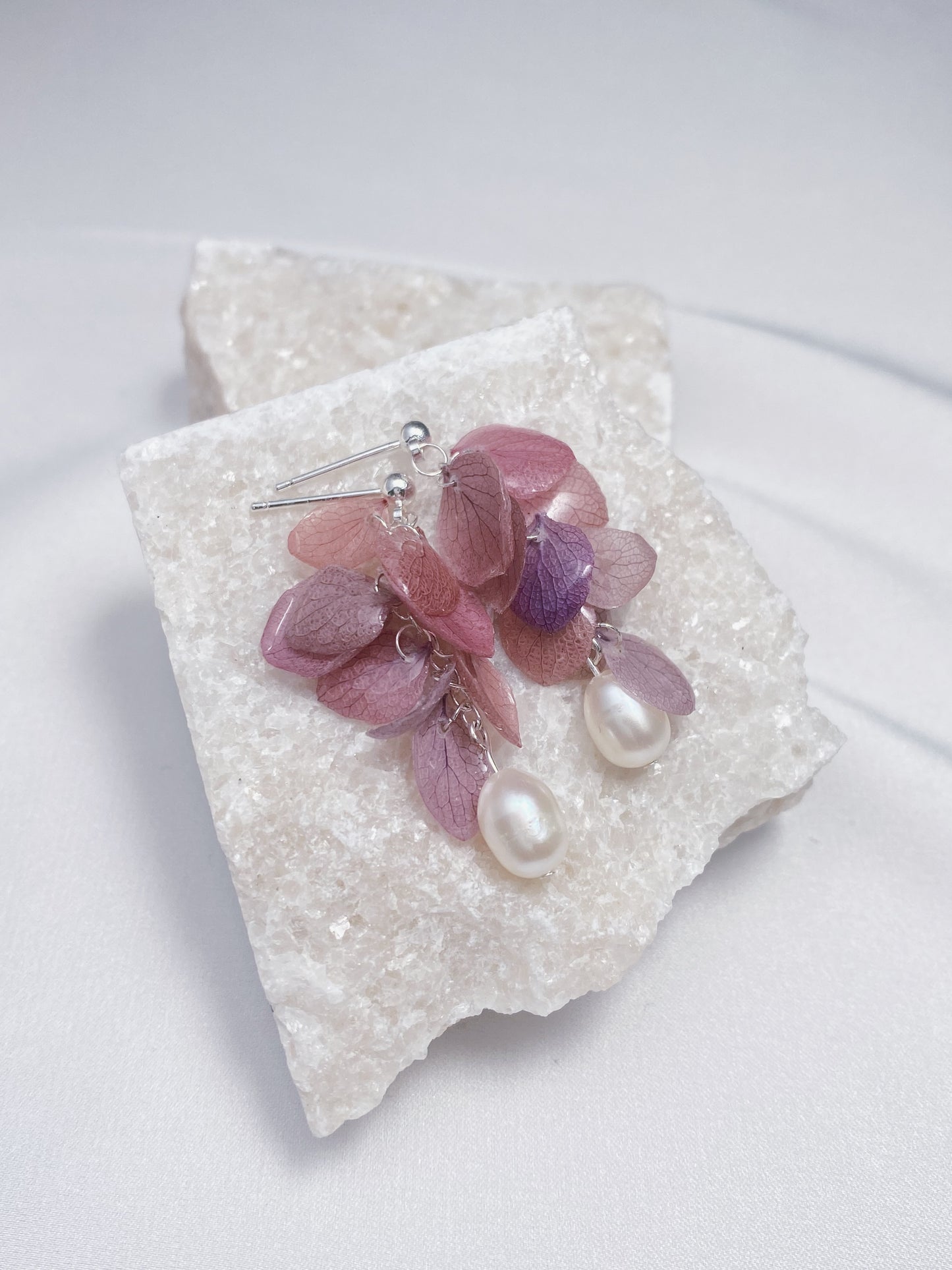 Petals of Elegance Hydrangea Earrings