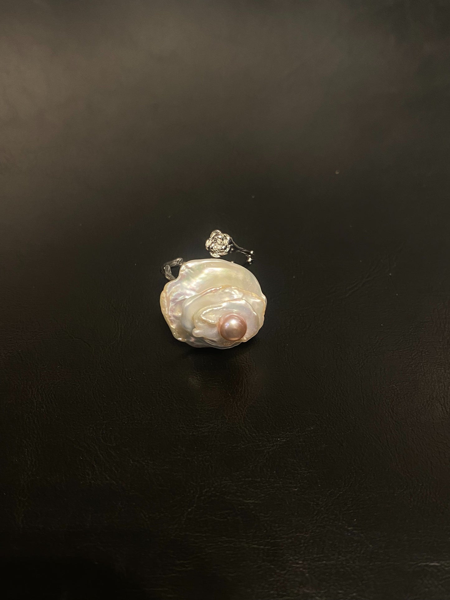 Keshi Pearls Rose Flower Ring №07