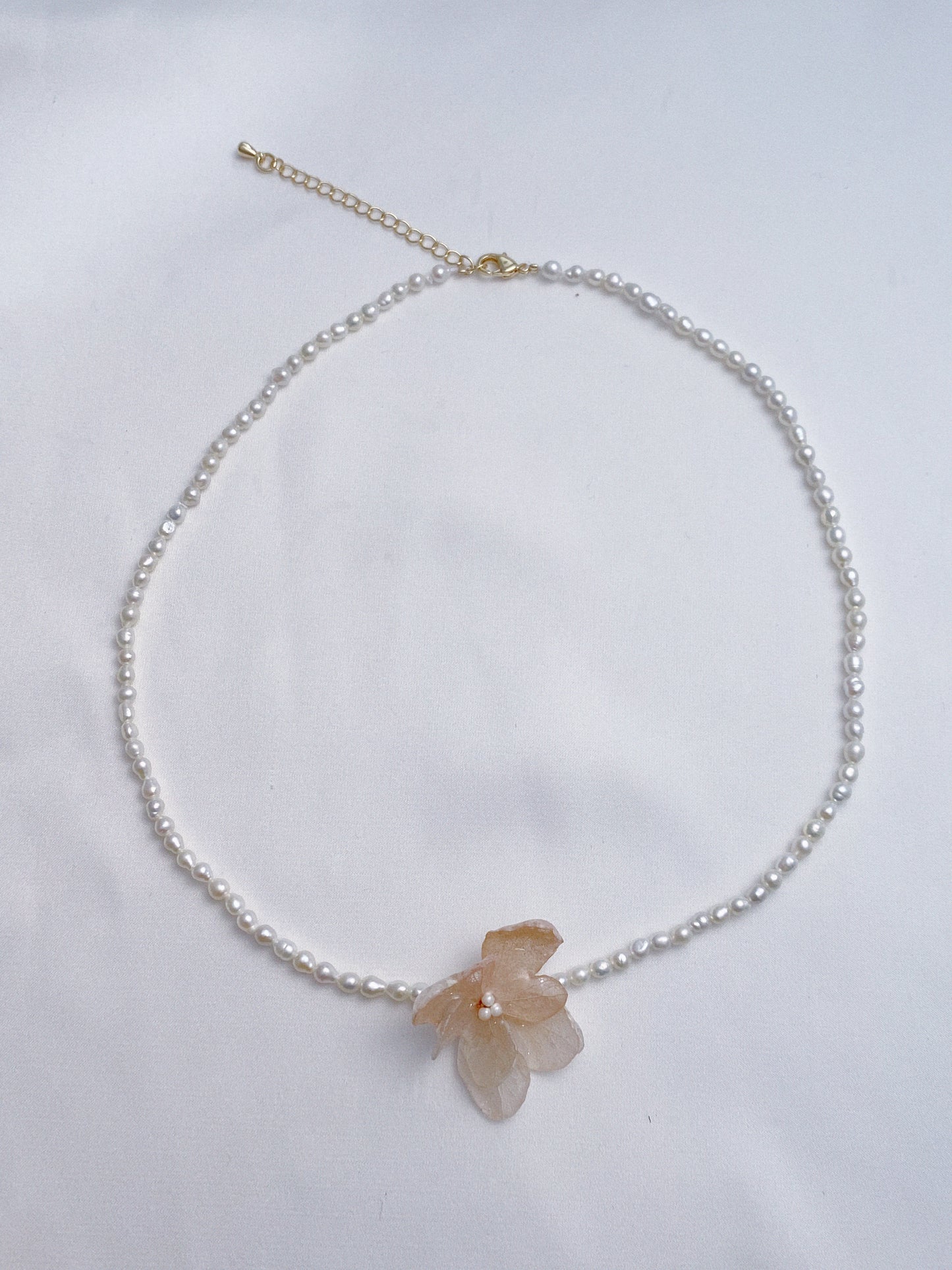 Hydrangea Seed Pearl Necklace