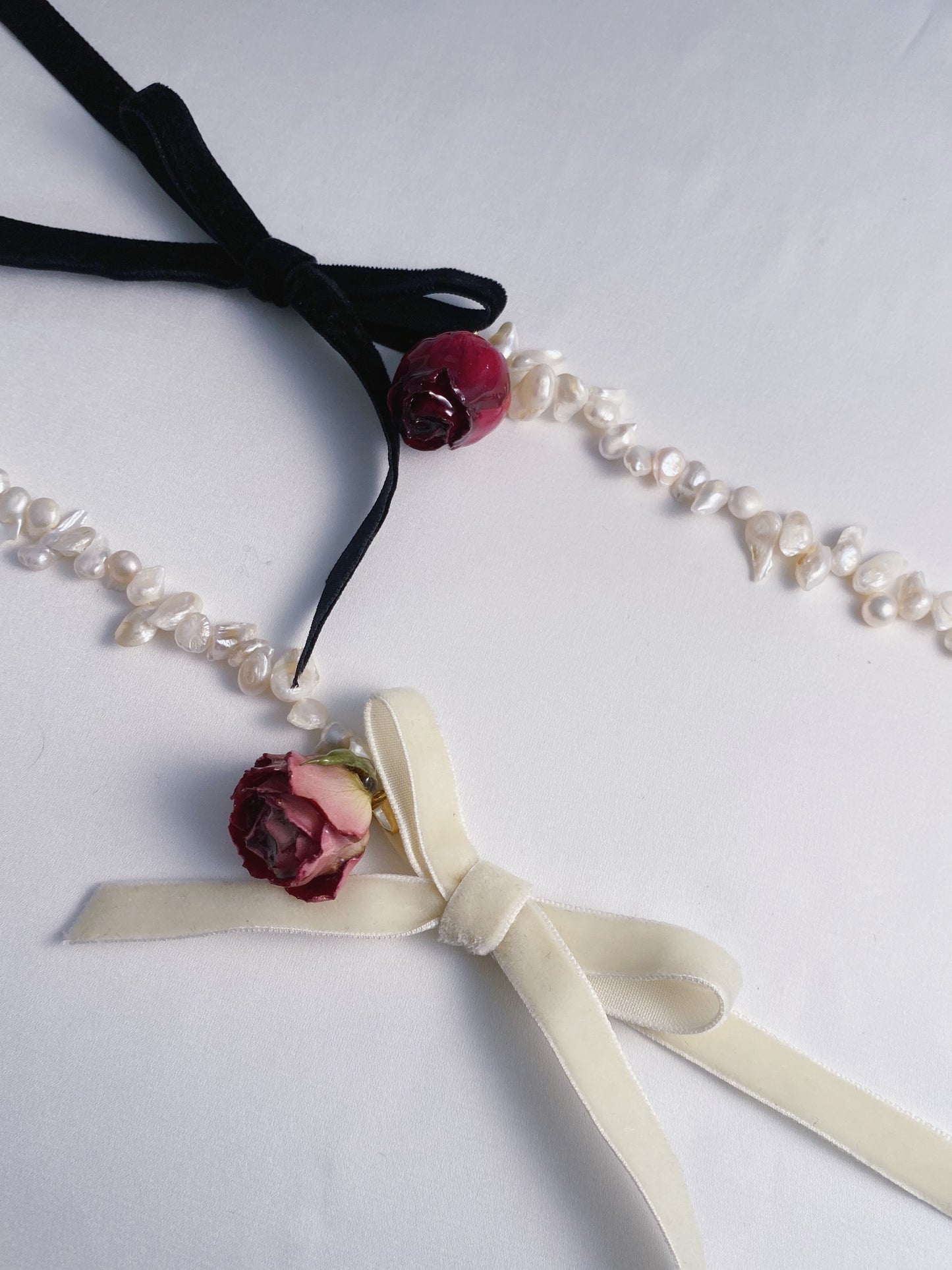 Isabella Roses Baroque Pearl Bow Necklace