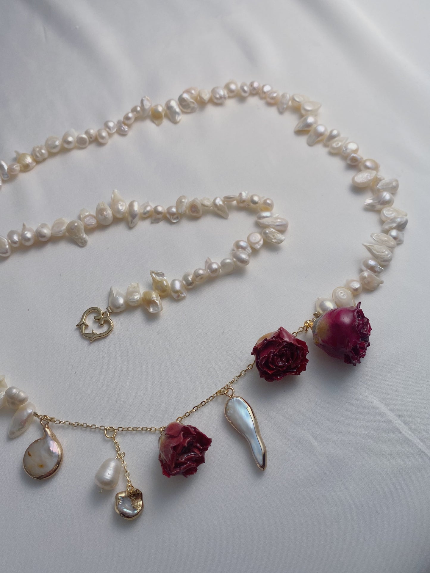 Eternal Rose Garden Baroque Pearl Necklace and Bracelet